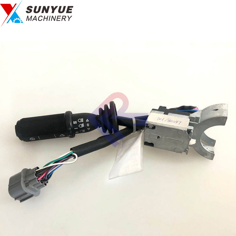 701-80297 JCB Right Hand Handle Column Light Wiper Combination Switch 701/80297 70180297 701-80297 JCB Right Hand Handle Column Light Wiper Combination Switch 701/80297 70180297