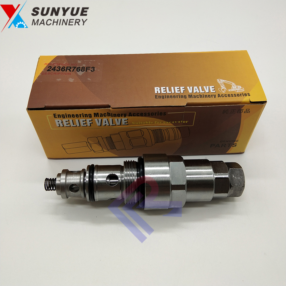 SK120 SK130 SK200 SK220 SK300 SK300-2 Pressure Relief Valve for Kobelco Excavator spare parts 2436R768F3 SK120 SK130 SK200 SK220 SK300 SK300-2 Pressure Relief Valve for Kobelco Excavator spare parts 2436R768F3