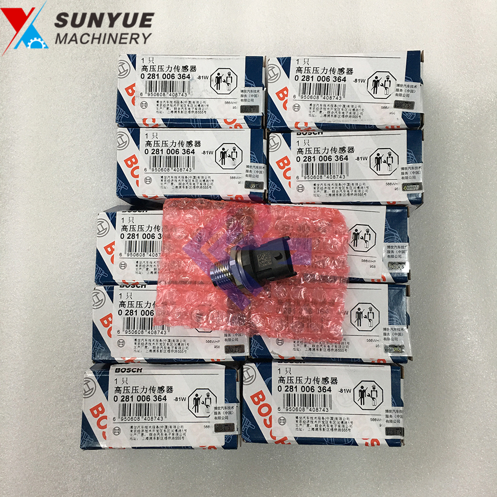Genuine parts Bosch Common Rail Pressure Sensor for excavator 0281006364 0281002937 Genuine parts Bosch Common Rail Pressure Sensor for excavator 0281006364 0281002937