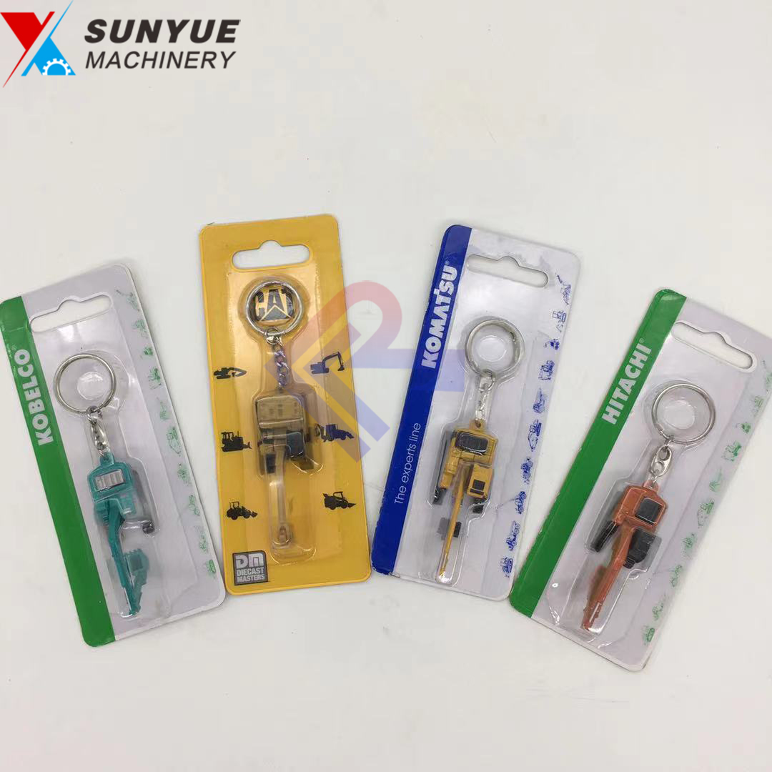 Komatsu Hitachi Caterpillar Kobelco Excavator Key Chain Key Ring