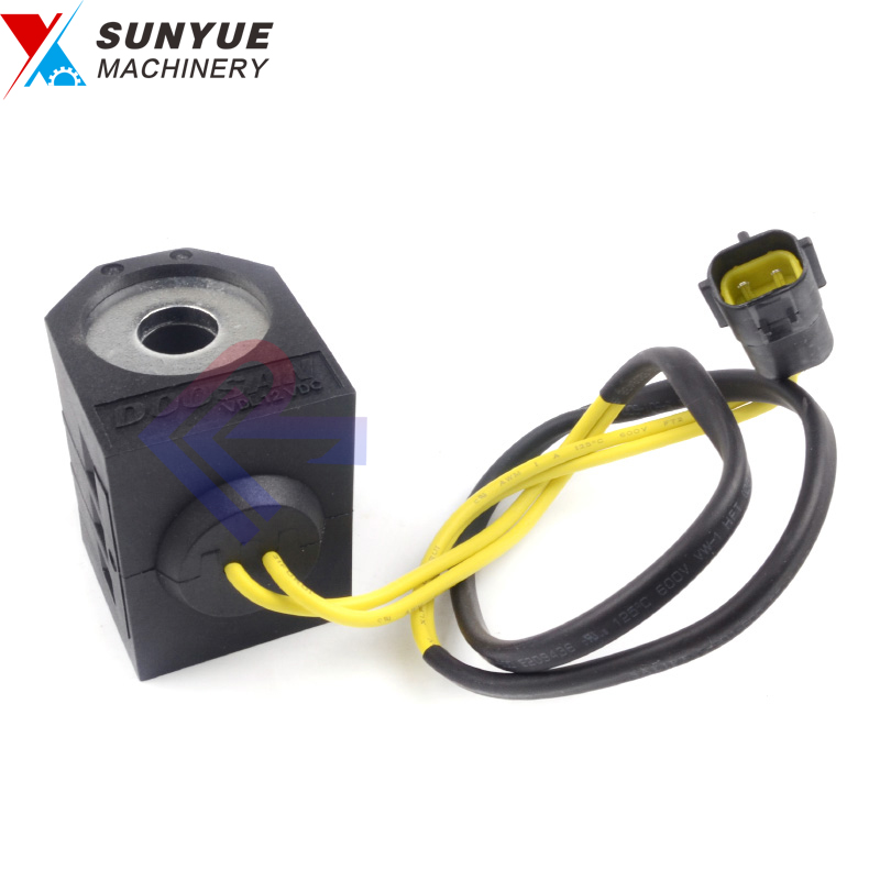 Doosan DH220-5 Solenoid Coil For Excavator Spare Parts 519-00002 DC12V Doosan DH220-5 Solenoid Coil For Excavator Spare Parts 519-00002 DC12V