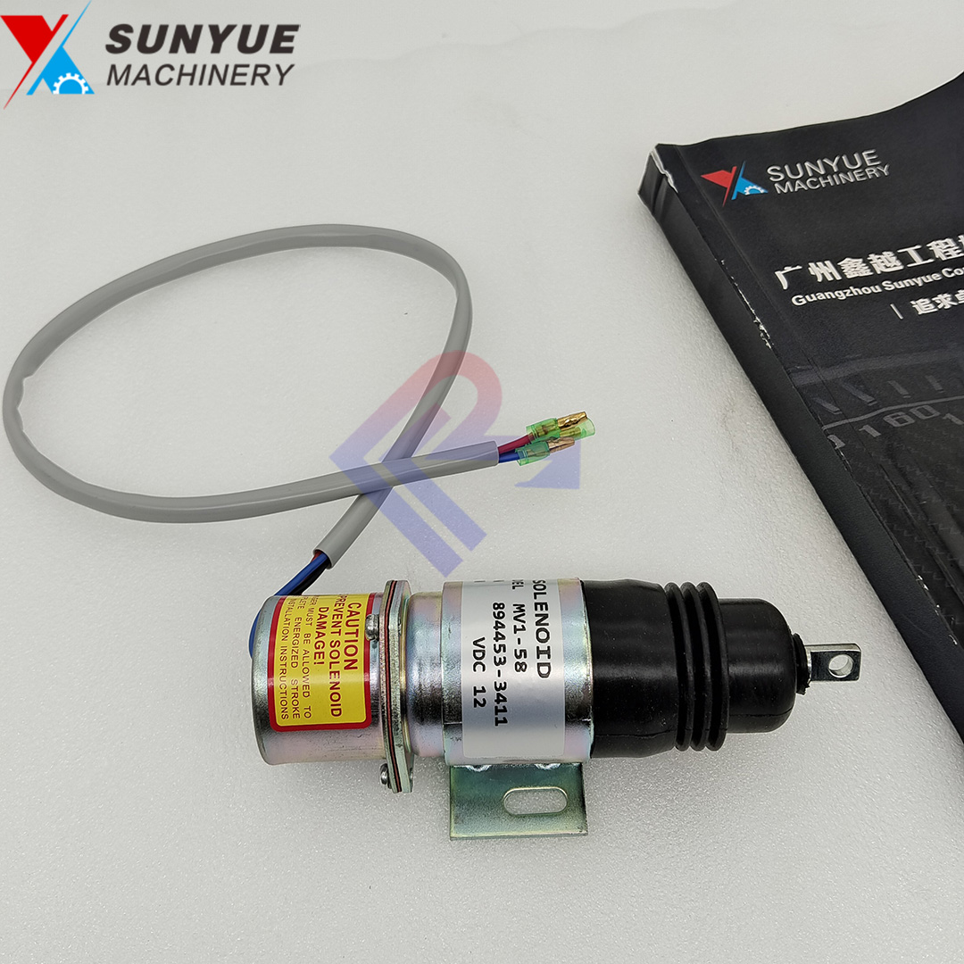 Isuzu 3KR2 Engine Shutoff Solenoid MV1-58 894453-3411 8944533411 Stop Solenoid Isuzu 3KR2 Engine Shutoff Solenoid MV1-58 894453-3411 8944533411 Stop Solenoid