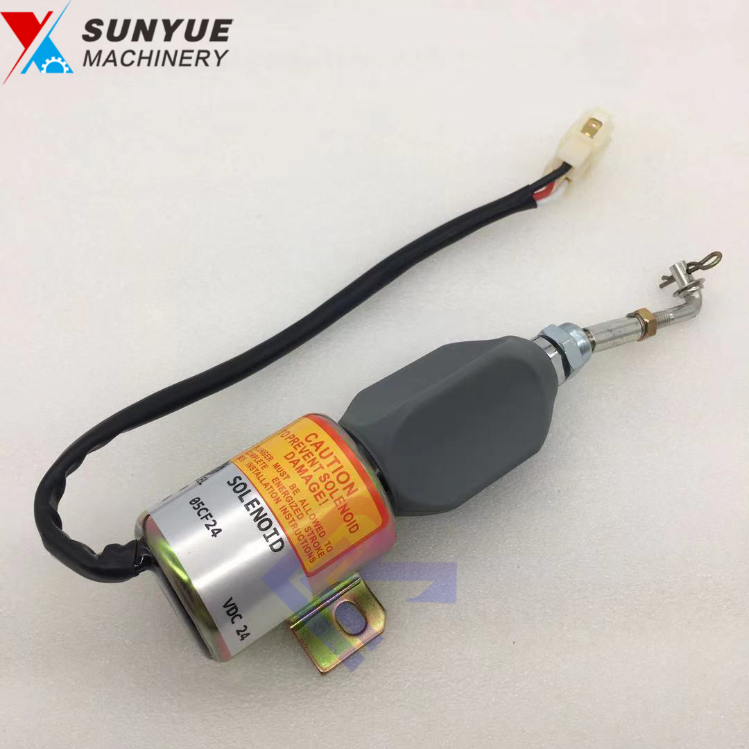 Engine Fuel Shutdown Shutoff Stop Solenoid 37V66-56010 1751ES-12E6ULB1S1 1751ES-24E6ULB1S1 05CF24 Engine Fuel Shutdown Shutoff Stop Solenoid 37V66-56010 1751ES-12E6ULB1S1 1751ES-24E6ULB1S1 05CF24
