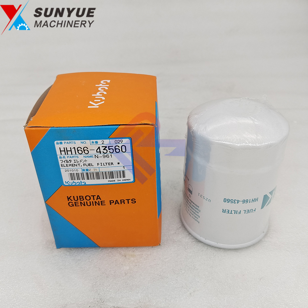 KX080 SSV65 SSV75 Fuel Filter Cartridge For Kubota HH166-43560 HH16643560 KX080 SSV65 SSV75 Fuel Filter Cartridge For Kubota HH166-43560 HH16643560
