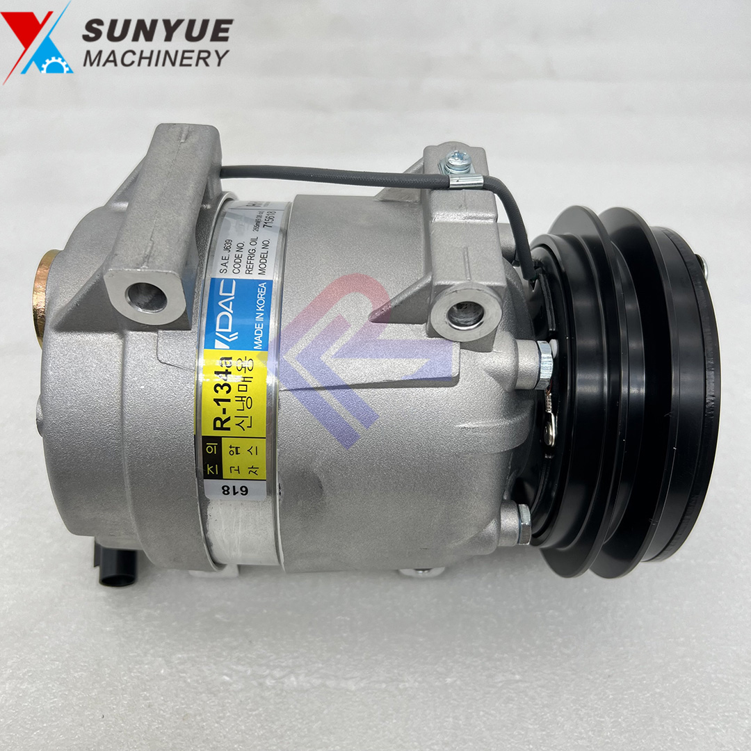 R210LC-7 R215LC-7 R250LC-7 R300LC-7 R210LC-9 R250LC-9 R320LC-9 Hyundai Air Conditioner Compressor 11Q6-90040 11Q690040 R210LC-7 R215LC-7 R250LC-7 R300LC-7 R210LC-9 R250LC-9 R320LC-9 Hyundai Air Conditioner Compressor 11Q6-90040 11Q690040