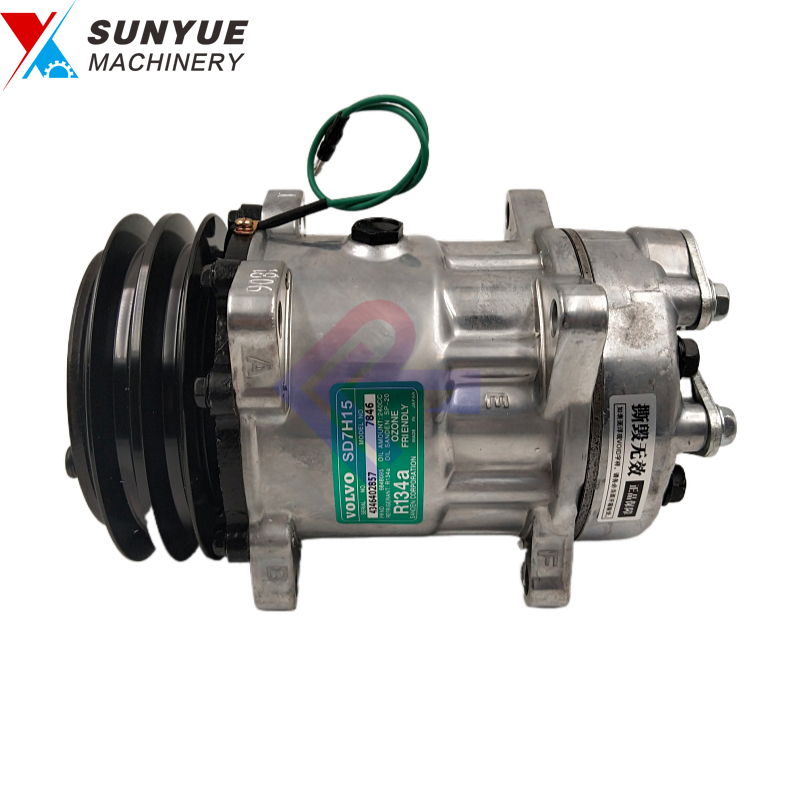 VOE15082742 EC210B EC240B Air Conditioning Compressor for Volvo Excavator 15082742 VOE15082742 EC210B EC240B Air Conditioning Compressor for Volvo Excavator 15082742