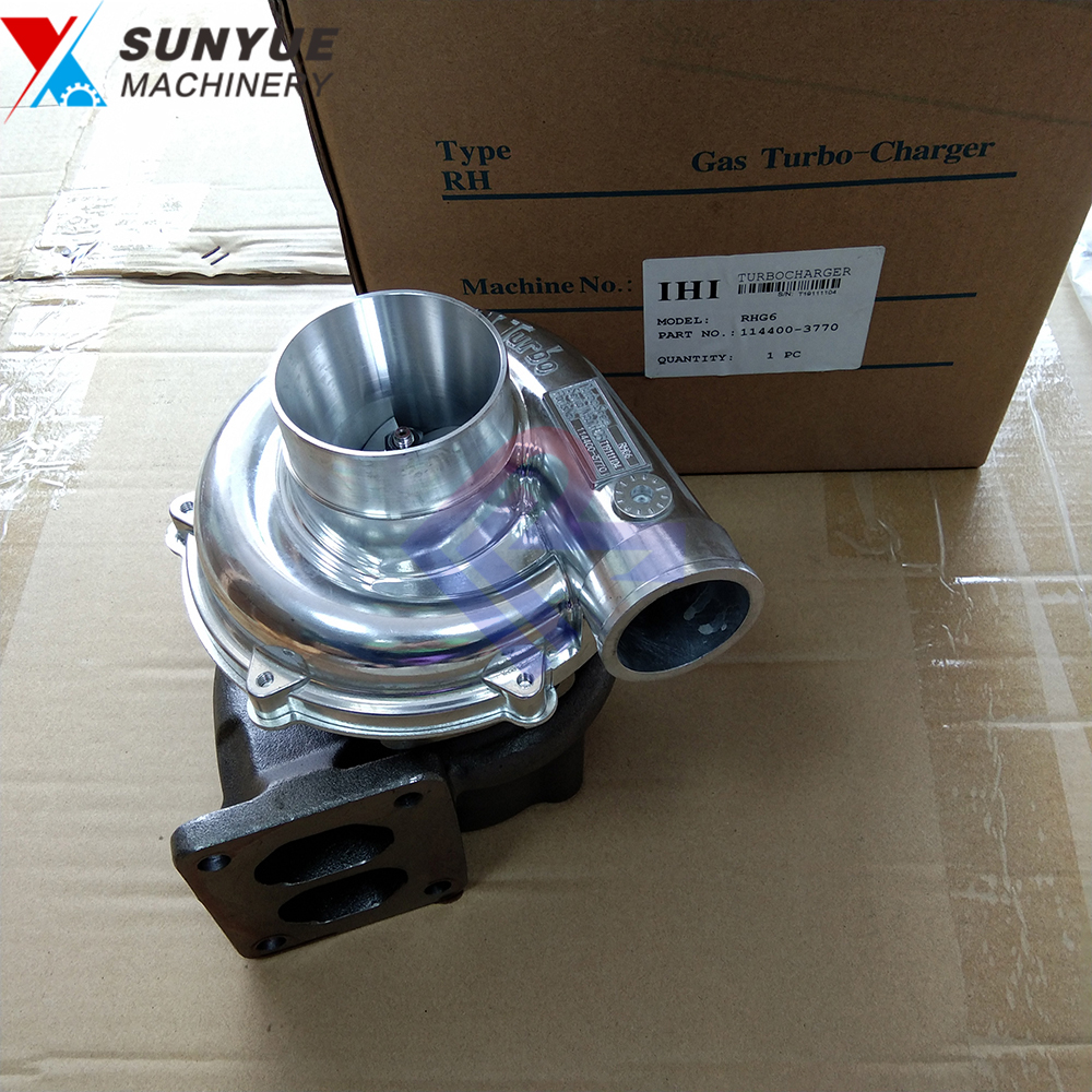 ZX200 ZX230 ZX270 ZAXIS200 Hitachi Excavator Turbocharger Isuzu 6BG1 Engine Turbo RHG6 114400-3770 1-14400377-0 1144003770 ZX200 ZX230 ZX270 ZAXIS200 Hitachi Excavator Turbocharger Isuzu 6BG1 Engine Turbo RHG6 114400-3770 1-14400377-0 1144003770