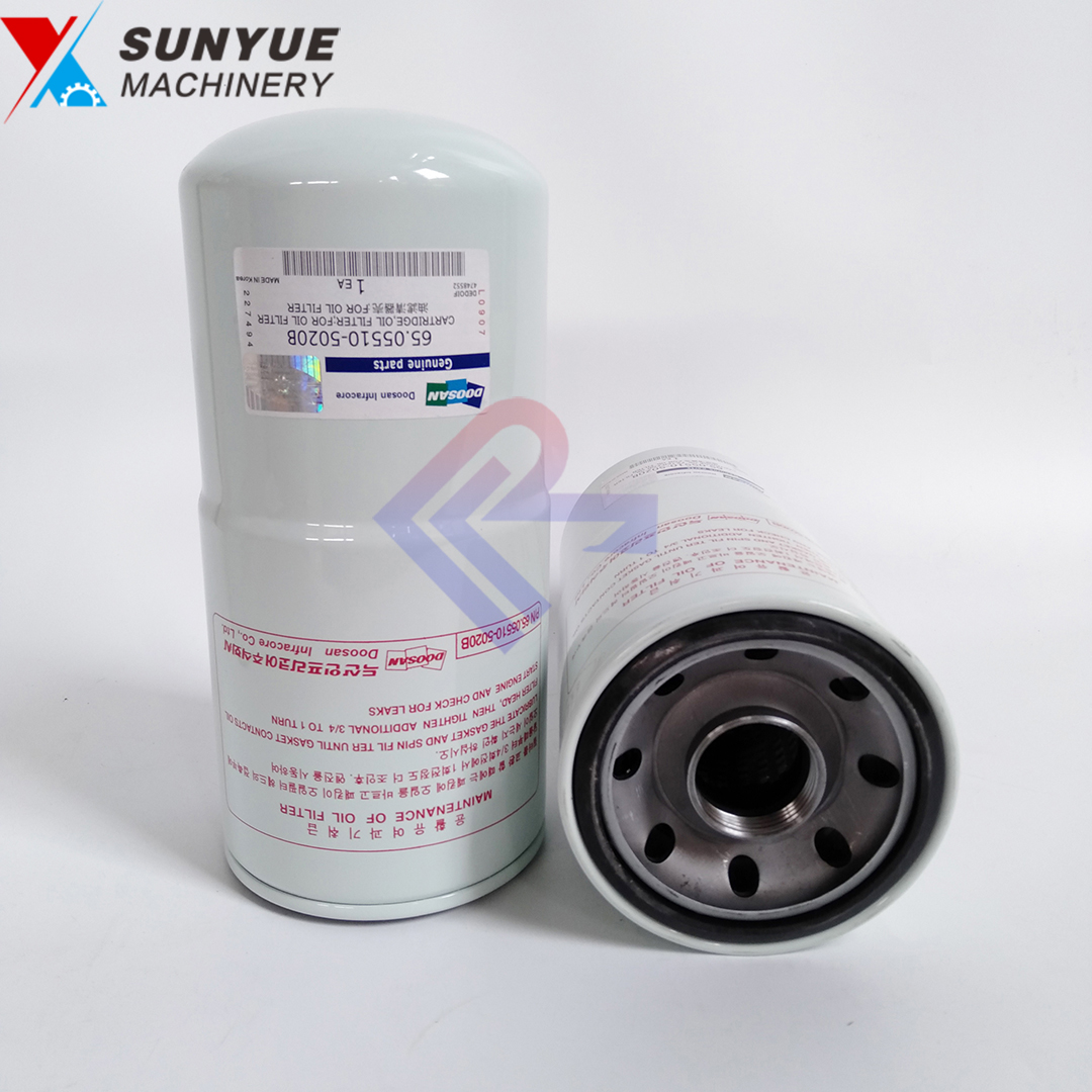 DX340LCA DX360LCA SOLAR 340LC-7 DL420A Oil Filter For Doosan Excavator Wheel Loader 65.05510.5020B DX340LCA DX360LCA SOLAR 340LC-7 DL420A Oil Filter For Doosan Excavator Wheel Loader 65.05510.5020B