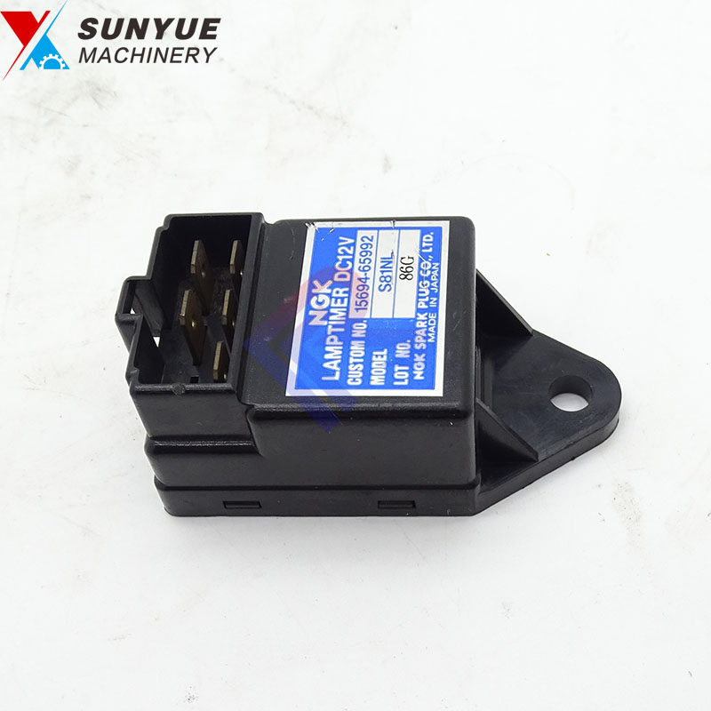 Kubota GL6000A GL9000A Glowtime Relay for Excavator 15694-65992 Kubota GL6000A GL9000A Glowtime Relay for Excavator 15694-65992